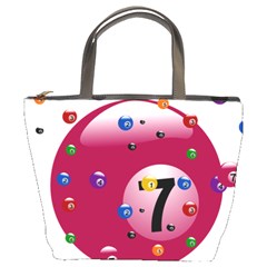 Billiard Ball Ball Game Pink Bucket Bag