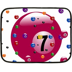 Billiard Ball Ball Game Pink Fleece Blanket (mini) by HermanTelo