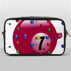 Billiard Ball Ball Game Pink Toiletries Bag (one Side)