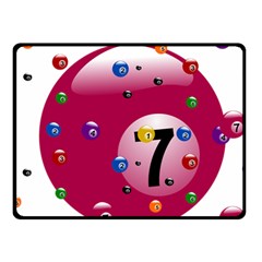 Billiard Ball Ball Game Pink Fleece Blanket (small) by HermanTelo