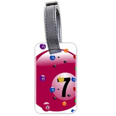 Billiard Ball Ball Game Pink Luggage Tag (two Sides) by HermanTelo