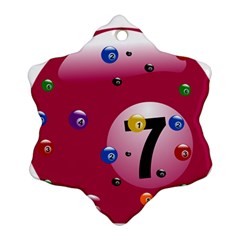 Billiard Ball Ball Game Pink Ornament (snowflake)