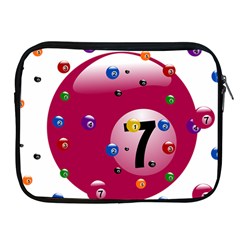 Billiard Ball Ball Game Pink Apple iPad 2/3/4 Zipper Cases