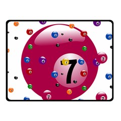 Billiard Ball Ball Game Pink Double Sided Fleece Blanket (small) 