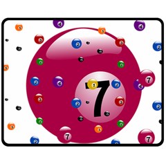 Billiard Ball Ball Game Pink Double Sided Fleece Blanket (medium) 