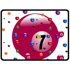 Billiard Ball Ball Game Pink Double Sided Fleece Blanket (Large) 