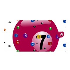 Billiard Ball Ball Game Pink Satin Wrap