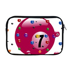 Billiard Ball Ball Game Pink Apple Macbook Pro 17  Zipper Case