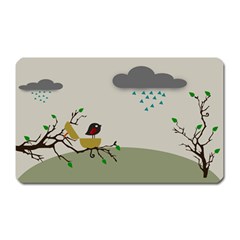 Birds Tree Animal Black Tree Magnet (rectangular) by HermanTelo