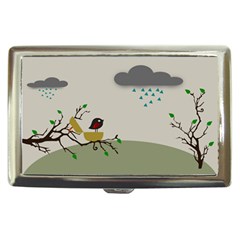 Birds Tree Animal Black Tree Cigarette Money Case