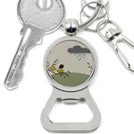 Birds Tree Animal Black Tree Bottle Opener Key Chain Front