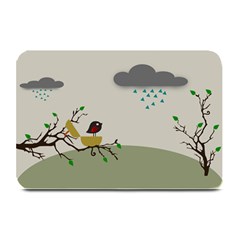 Birds Tree Animal Black Tree Plate Mats