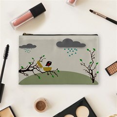 Birds Tree Animal Black Tree Cosmetic Bag (medium)