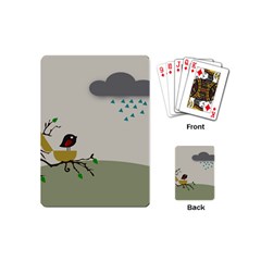 Birds Tree Animal Black Tree Playing Cards (mini)