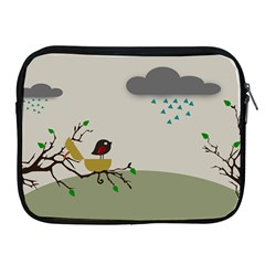 Birds Tree Animal Black Tree Apple Ipad 2/3/4 Zipper Cases