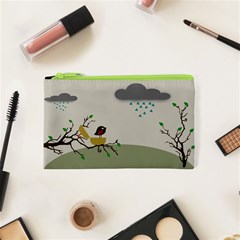 Birds Tree Animal Black Tree Cosmetic Bag (xs)