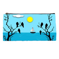 Birds Sun Tree Animal Black Tree Pencil Cases by HermanTelo