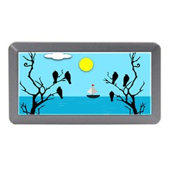 Birds Sun Tree Animal Black Tree Memory Card Reader (mini)