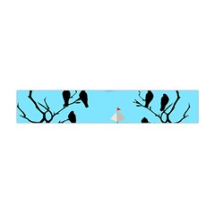 Birds Sun Tree Animal Black Tree Flano Scarf (mini) by HermanTelo