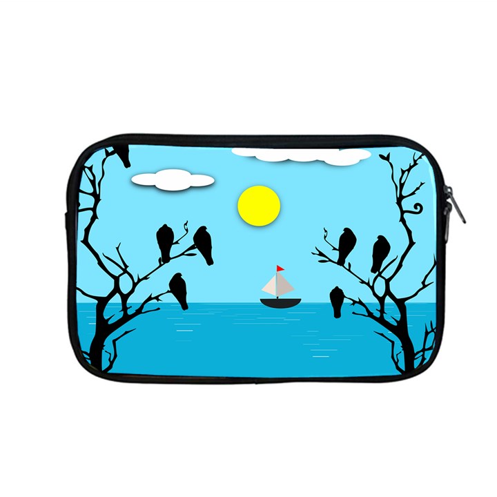 Birds Sun Tree Animal Black Tree Apple MacBook Pro 13  Zipper Case