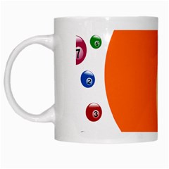 Billiard Ball Ball Game Pink Orange White Mugs by HermanTelo