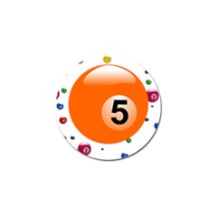 Billiard Ball Ball Game Pink Orange Golf Ball Marker (10 Pack)