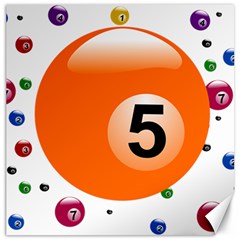 Billiard Ball Ball Game Pink Orange Canvas 12  X 12 