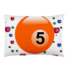 Billiard Ball Ball Game Pink Orange Pillow Case by HermanTelo