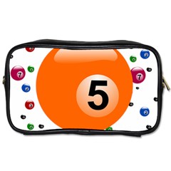 Billiard Ball Ball Game Pink Orange Toiletries Bag (one Side) by HermanTelo