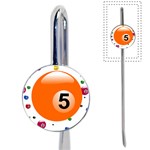 Billiard Ball Ball Game Pink Orange Book Mark Front