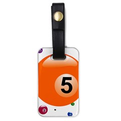 Billiard Ball Ball Game Pink Orange Luggage Tag (one Side)