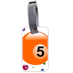 Billiard Ball Ball Game Pink Orange Luggage Tag (two Sides) by HermanTelo