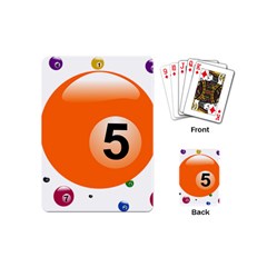 Billiard Ball Ball Game Pink Orange Playing Cards (mini)