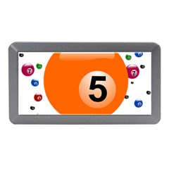 Billiard Ball Ball Game Pink Orange Memory Card Reader (mini) by HermanTelo