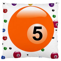 Billiard Ball Ball Game Pink Orange Large Cushion Case (two Sides)