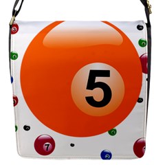 Billiard Ball Ball Game Pink Orange Flap Closure Messenger Bag (s) by HermanTelo