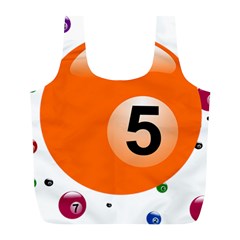 Billiard Ball Ball Game Pink Orange Full Print Recycle Bag (l) by HermanTelo