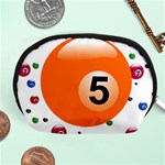 Billiard Ball Ball Game Pink Orange Accessory Pouch (Medium) Front