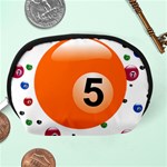 Billiard Ball Ball Game Pink Orange Accessory Pouch (Medium) Back