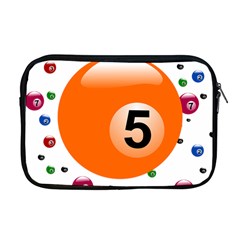 Billiard Ball Ball Game Pink Orange Apple Macbook Pro 17  Zipper Case by HermanTelo