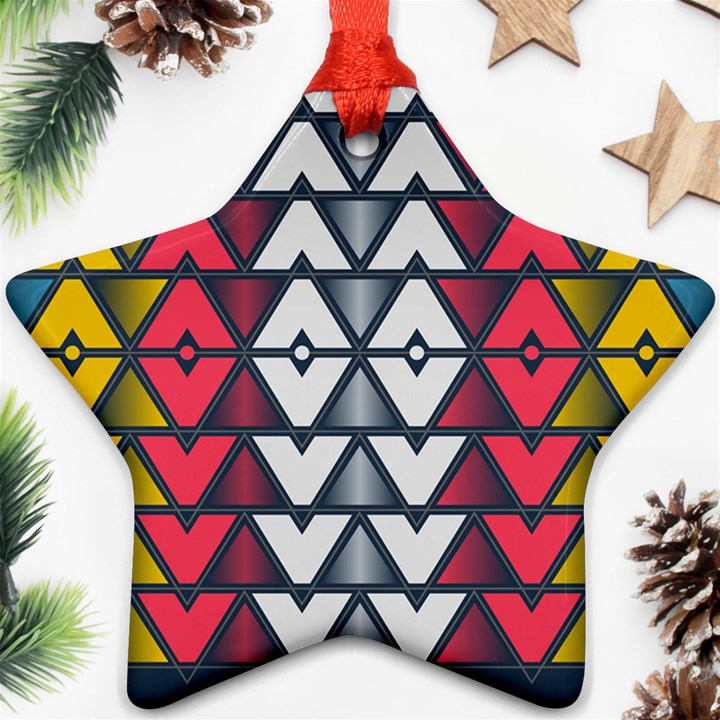 Background Colorful Geometric Unique Ornament (Star)