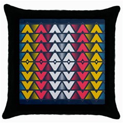 Background Colorful Geometric Unique Throw Pillow Case (black)