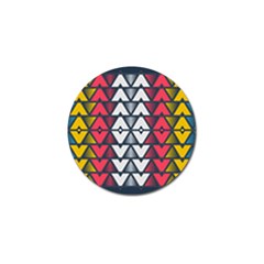 Background Colorful Geometric Unique Golf Ball Marker