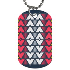 Background Colorful Geometric Unique Dog Tag (two Sides)