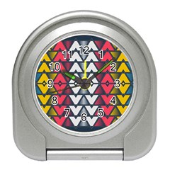 Background Colorful Geometric Unique Travel Alarm Clock