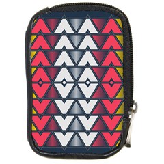 Background Colorful Geometric Unique Compact Camera Leather Case