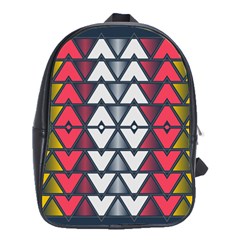 Background Colorful Geometric Unique School Bag (large)