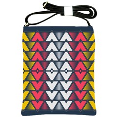 Background Colorful Geometric Unique Shoulder Sling Bag