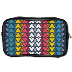 Background Colorful Geometric Unique Toiletries Bag (two Sides)