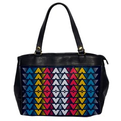 Background Colorful Geometric Unique Oversize Office Handbag